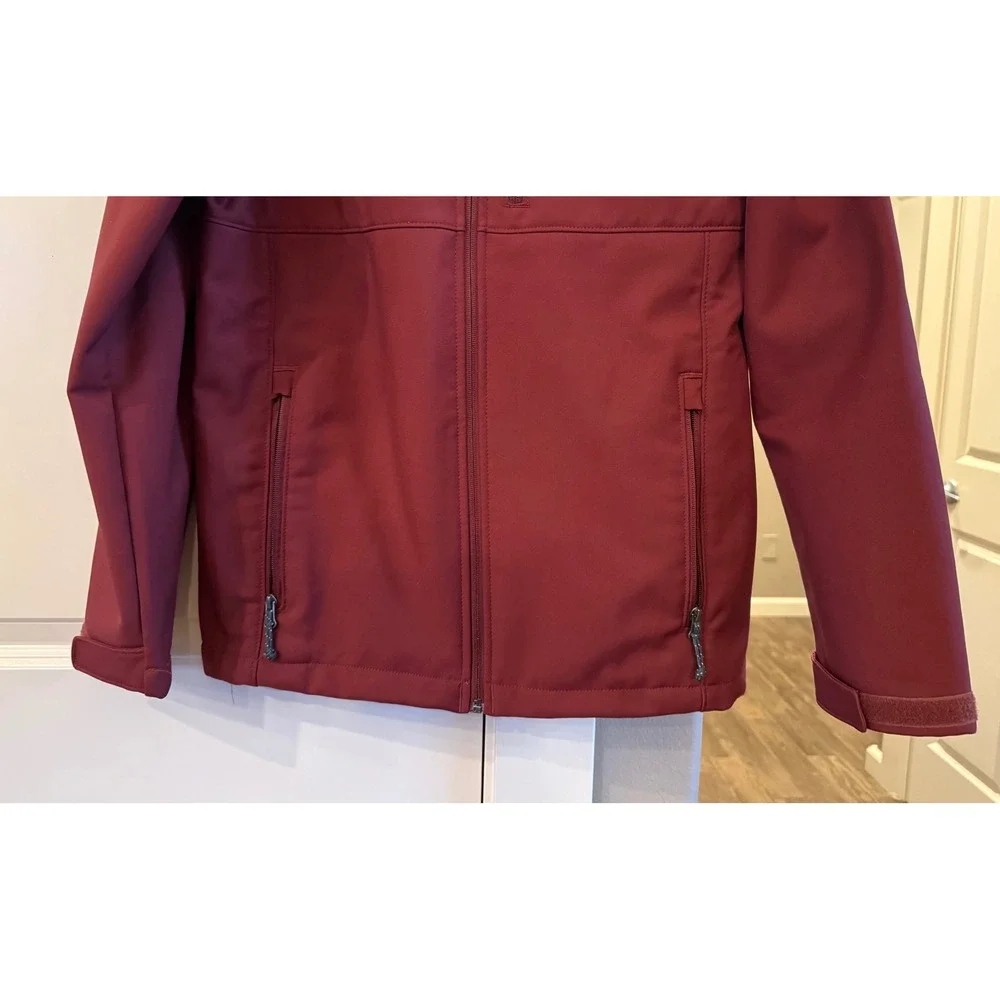 Mns‎ Columbia Rust Color Soft Shell Fleece Lined Full Zip Jacket S Gorpcore Fall